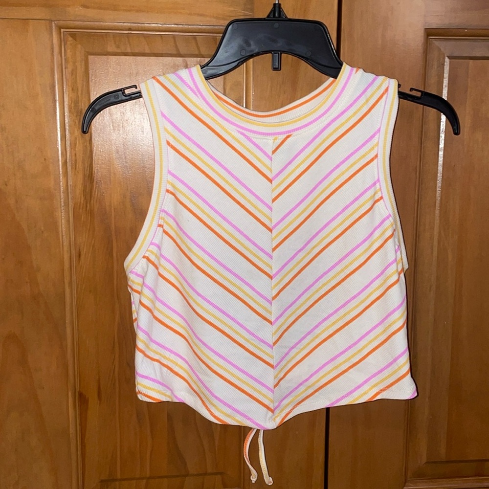 Wild Fable medium orange, yellow, purple tank with open back
